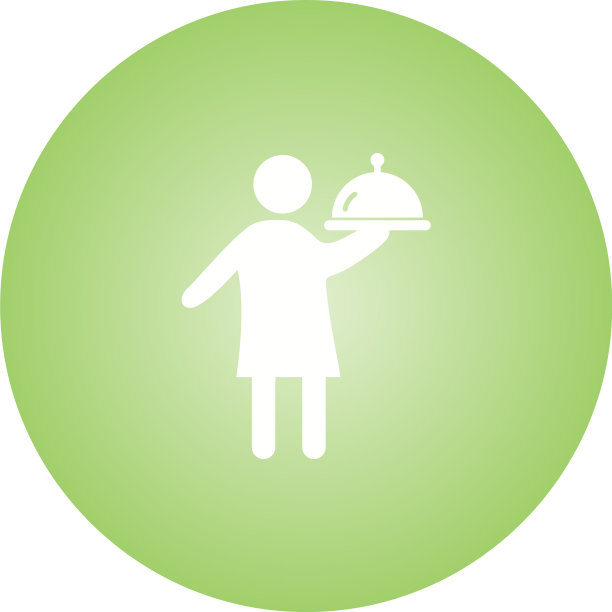 独特的男人服务食物字形图标图片下载