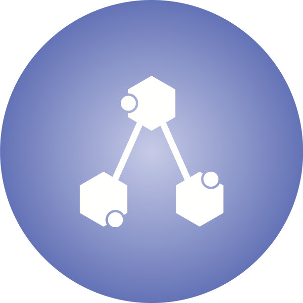 独特的化学结构字形图标图片下载