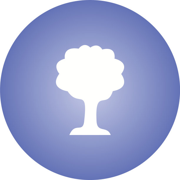 独特的树字形图标图片下载