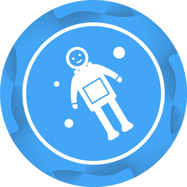 独特的太空人字形图标图片下载