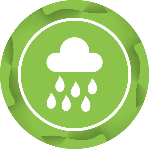 独特的下雨字形图标图片下载