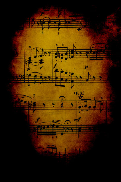 老式乐谱图片下载