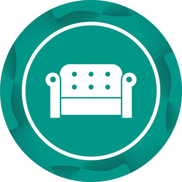 独特的沙发字形图标图片下载