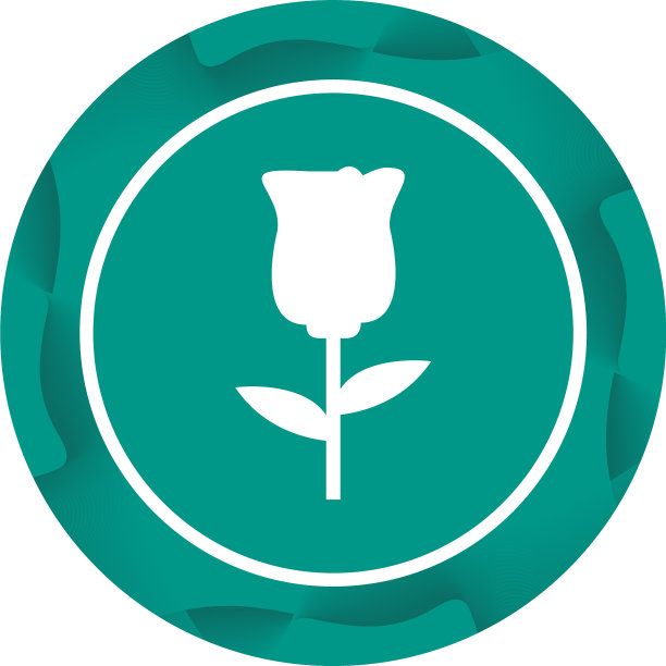 独特的玫瑰字形图标图片下载