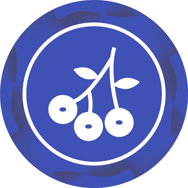 独特的蓝莓字形图标图片下载