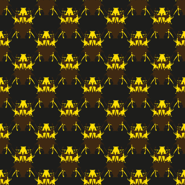 色彩抽象民族无缝图案涂鸦风格与城市现代风格元素鲜明品质插画为您的设计图片下载