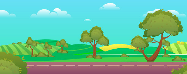 风景优美，柏油路穿过，通往高山。旅行和冒险。矢量图图片下载