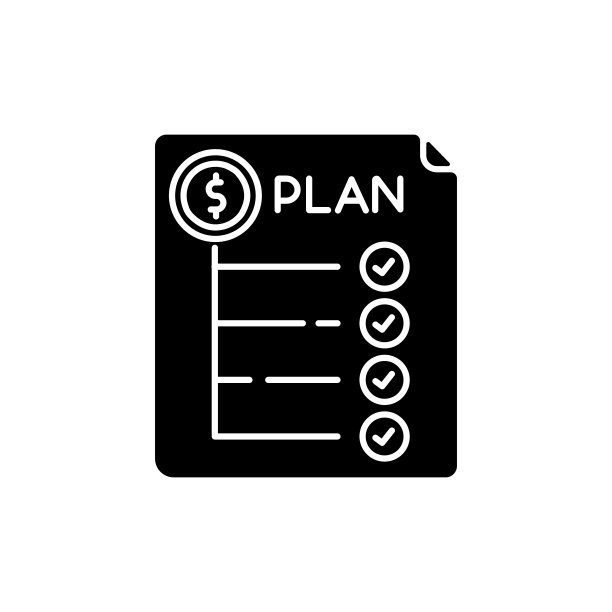 支出计划黑色字形图标图片下载