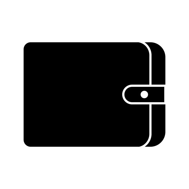 独特的钱包字形图标图片下载