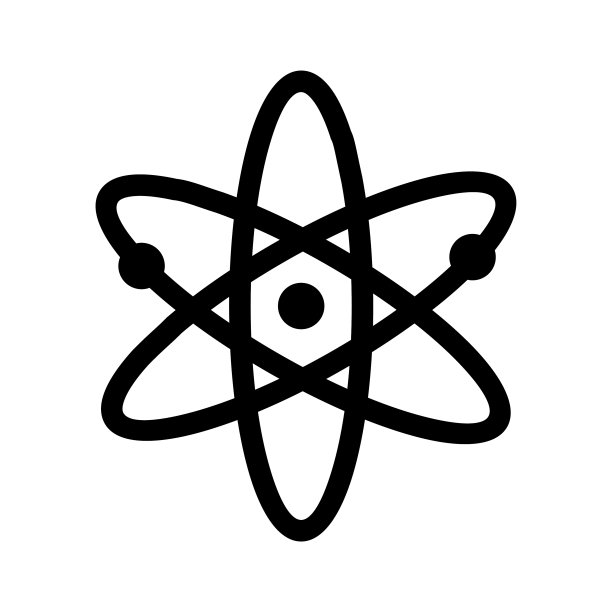 独特的原子结构II Glyph图标图片下载