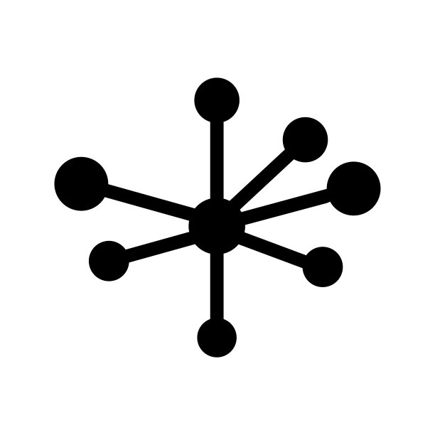 独特的分子结构标志图标图片下载
