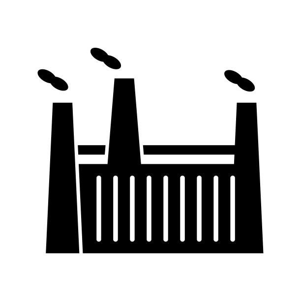 独特的工厂字形图标图片下载