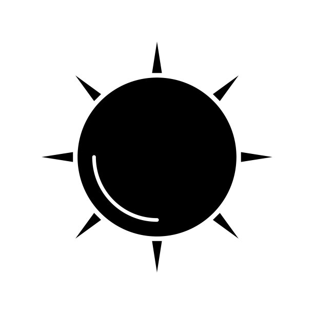 独特的太阳符号图标图片下载