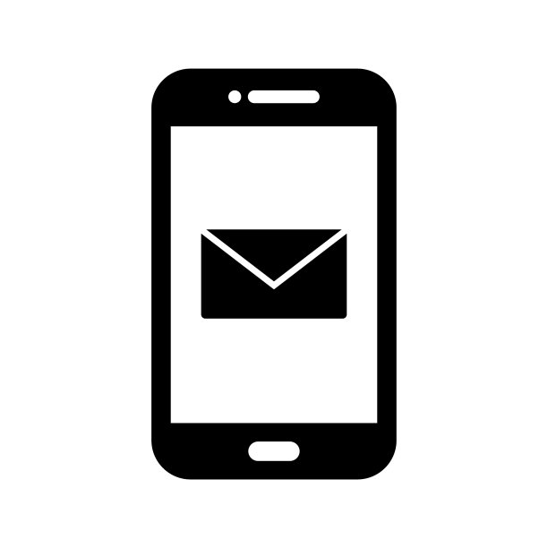 独特的通讯App标志字形图标图片下载
