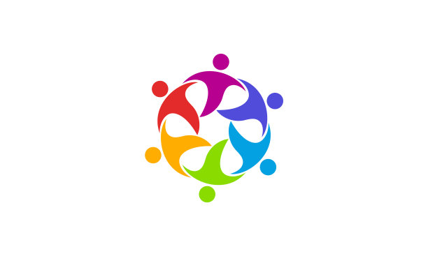 团队合作的人标志设计理念图片下载