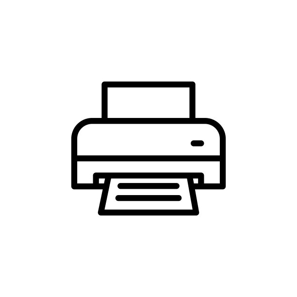 插图打印机图标模板的矢量图形图片下载