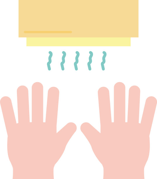 孤立手烘干机平面风格图标设计图片下载