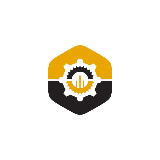 使用齿轮的工业公司logo设计图片下载