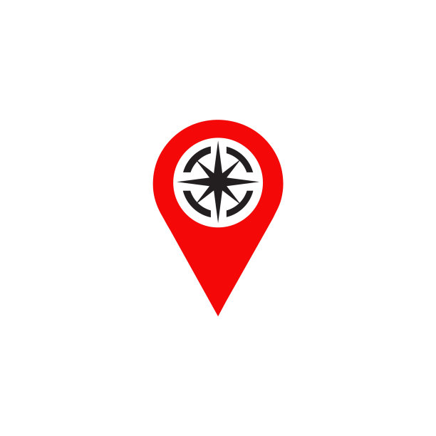 图钉定位图标Logo设计模板图片下载