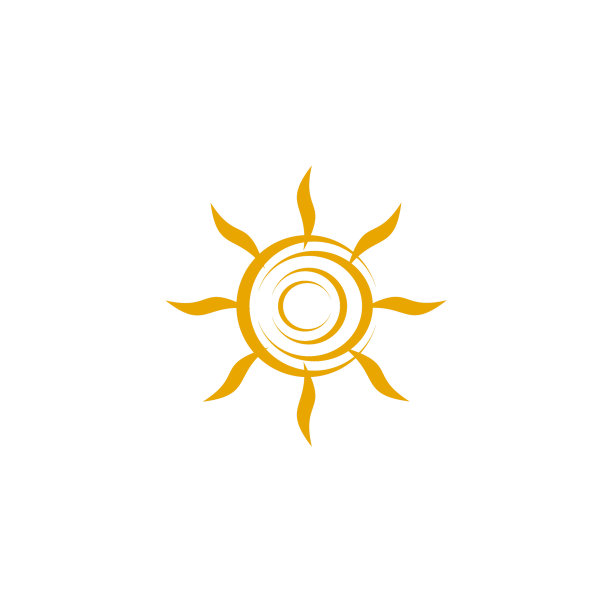 太阳标志图标设计模板图片下载
