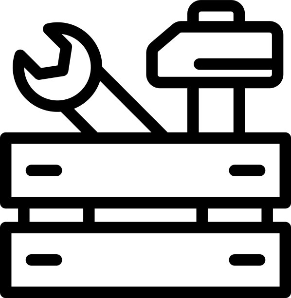 修理工工具木框图标轮廓样式图片下载