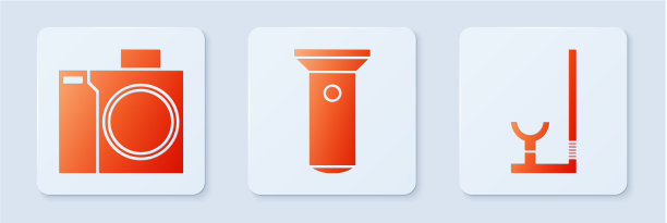 为潜水员和潜水器设置闪光灯拍照图片下载