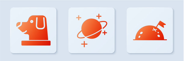 设定行星狗在宇航员头盔和行星图片下载