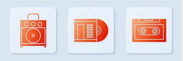 设置唱片吉他放大器和复古音响图片下载