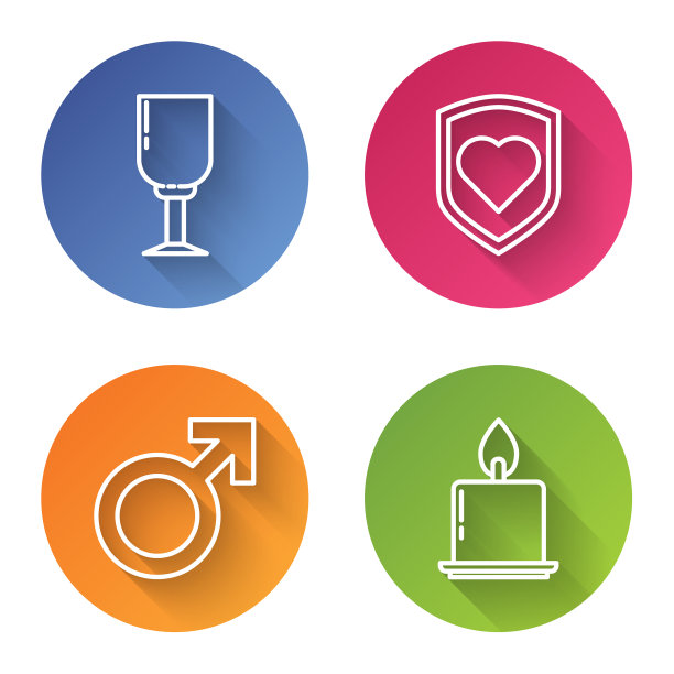 设行酒杯心与盾男图片下载