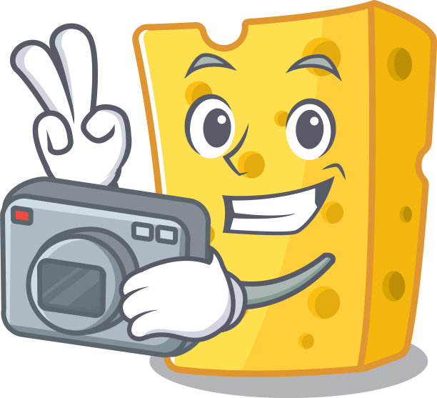 很酷的摄影师emmental奶酪角色图片下载
