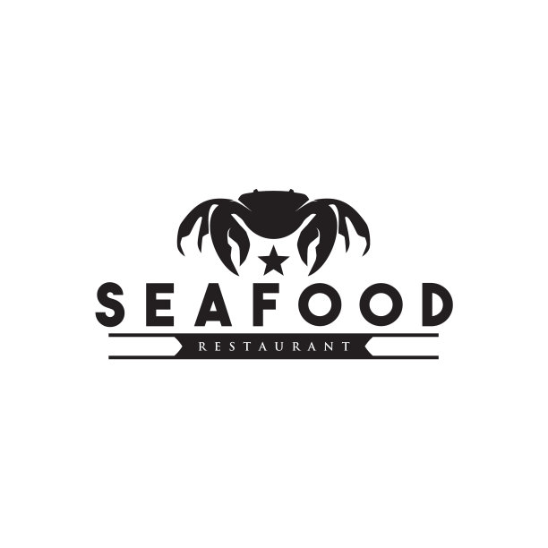 海鲜餐厅标识模板设计用螃蟹图片下载