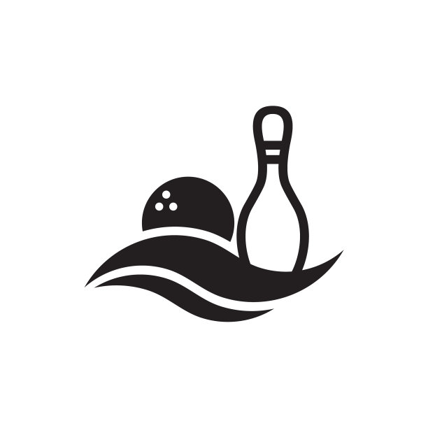 保龄球运动图标Logo设计模板图片下载