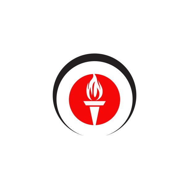 火炬图标标志设计模板图片下载