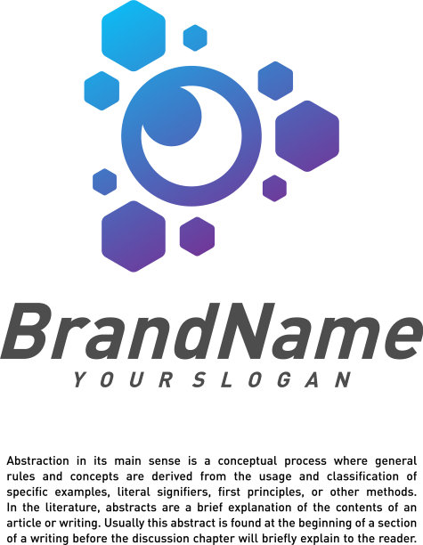 六角眼标志设计模板创意眼图片下载