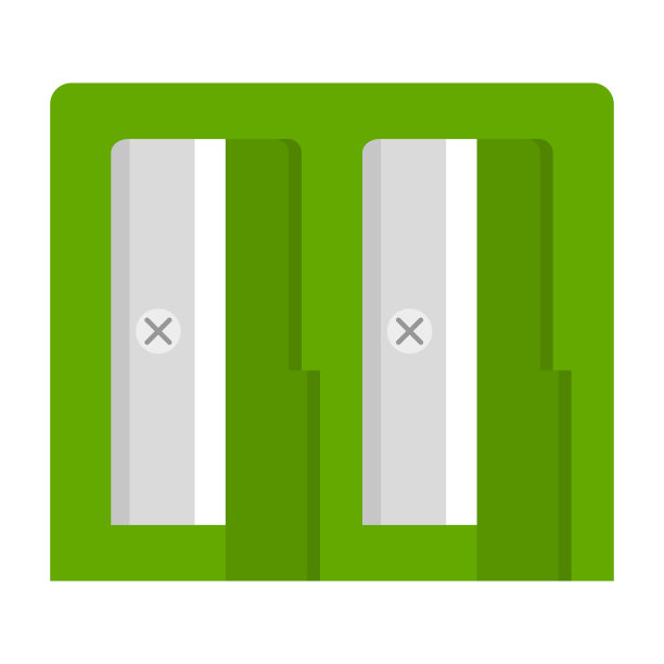 绿色卷笔刀孤立在白色上图片下载