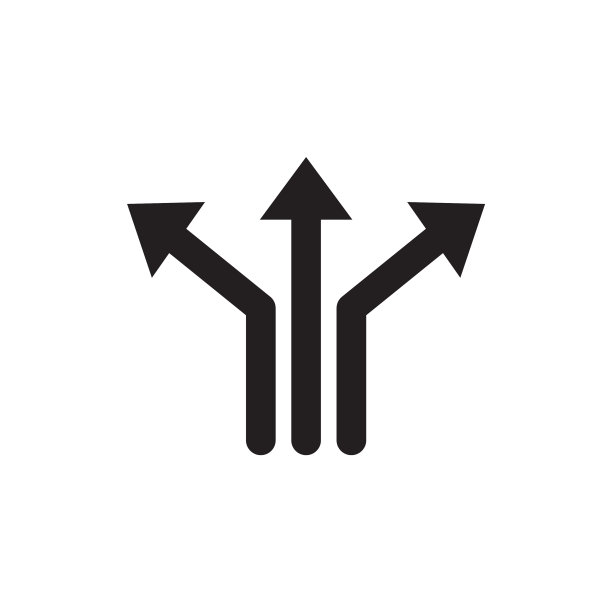 箭头路径图标Logo设计模板图片下载