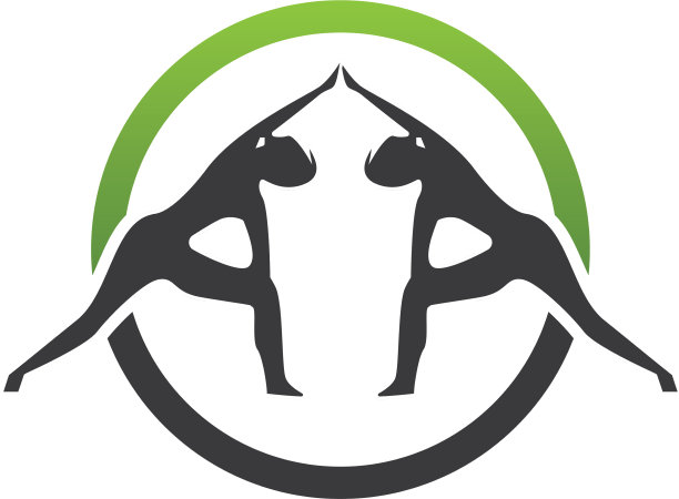 运动瑜伽人剪影标志图片下载