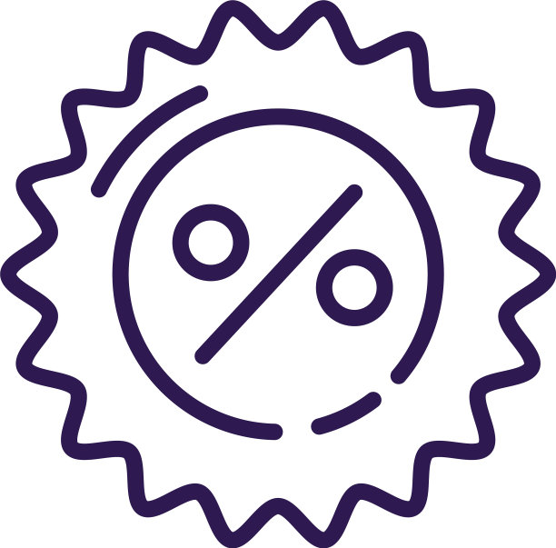 商业奖牌用百分数符号线条风格图片下载