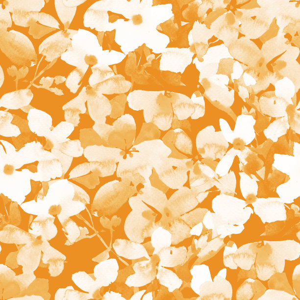 水彩花卉无缝图案。手绘的夏季背景草甸花。花蕾盛开。用于织物和纺织品的单色植物绘图。图片下载