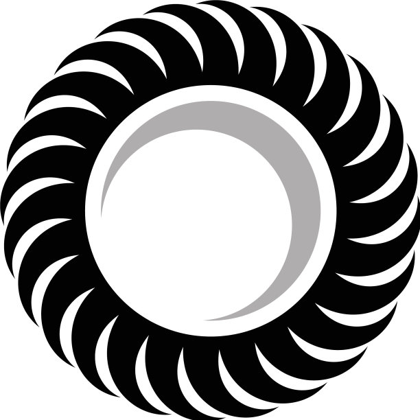 黑色拖拉机轮胎设计eps 10图片下载