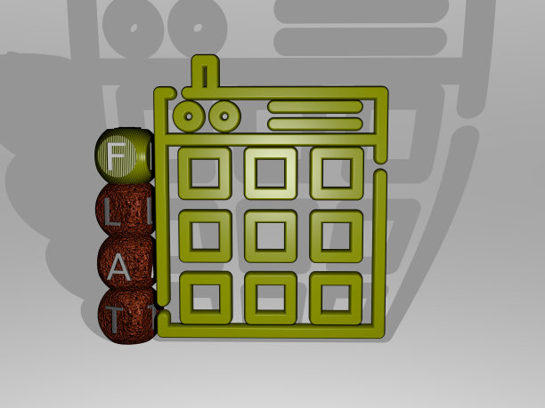 三维图形图像的平面垂直沿文字建立周围的图标由金属立方字母从顶部的角度。出色的概念演示和幻灯片。插图图片下载