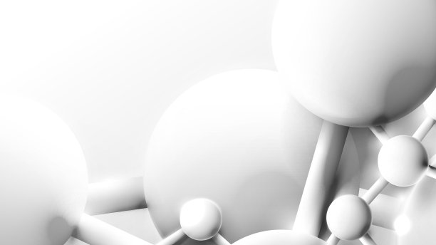 白色结构的分子或原子。科学或医学背景。矢量图素材图片