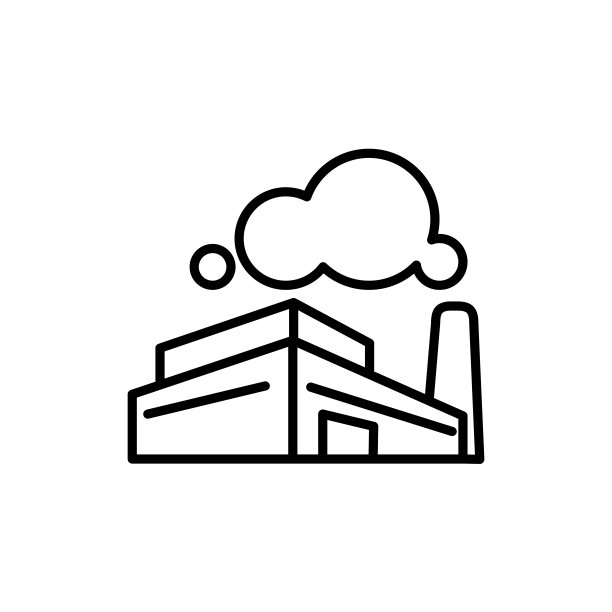 插图向量图形的工厂图标模板图片下载