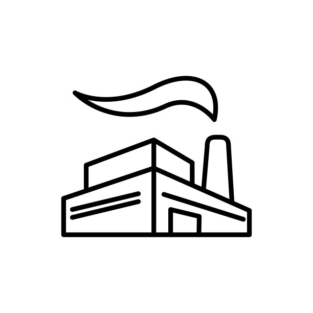 插图向量图形的工厂图标模板图片下载