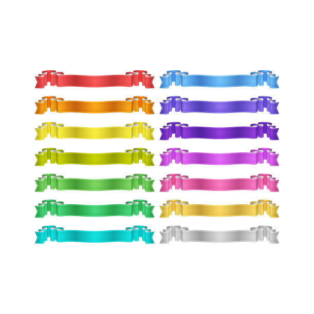 向量丝带集图片下载