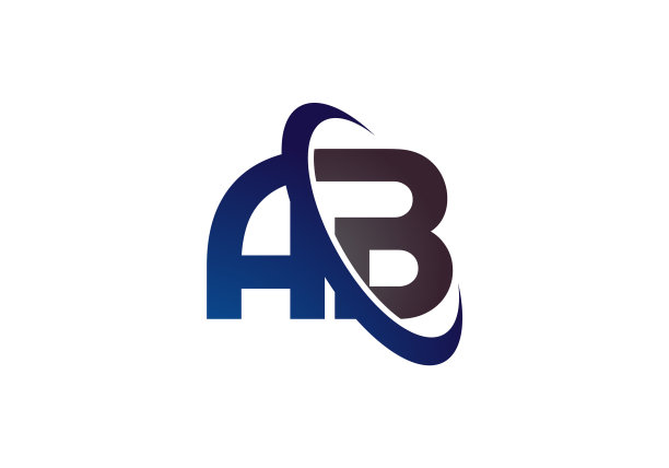 A b ab首字母标识设计模板图片下载