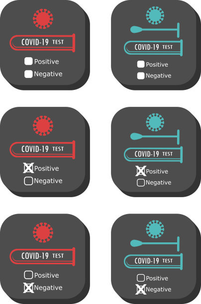 COVID-19测试图标图片下载