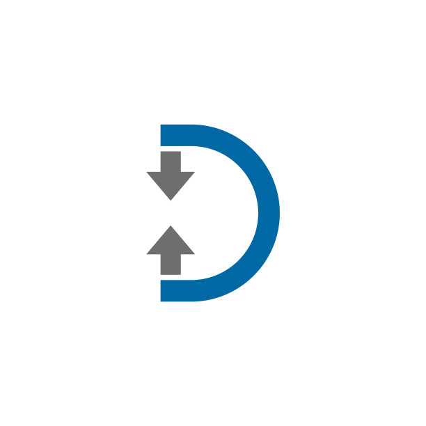 D字母首字母Logo设计模板图片下载