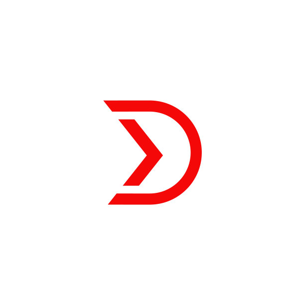 D字母首字母Logo设计模板图片下载