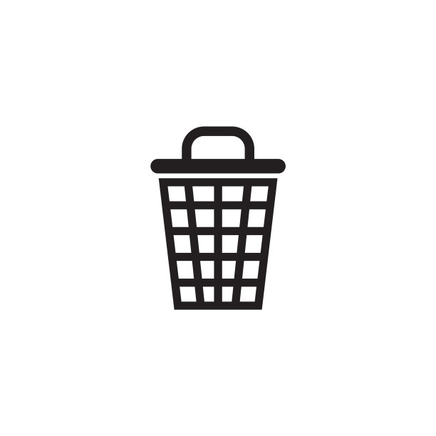 垃圾桶图标logo设计模板图片下载